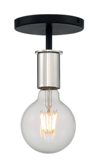 Ryder One Light Semi Flush Mount in Black / Polished Nickel (72|607353)