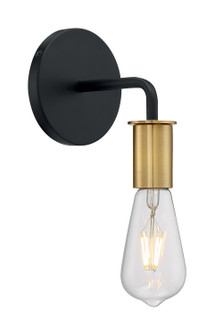 Ryder One Light Wall Sconce in Black / Brushed Brass (72|607341)