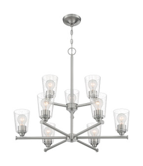 Bransel Nine Light Chandelier in Brushed Nickel (72|607189)
