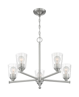 Bransel Five Light Chandelier in Brushed Nickel (72|607185)