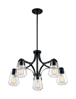 Skybridge Five Light Chandelier in Matte Black (72|607105)