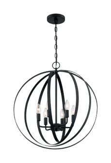 Pendleton Six Light Pendant in Matte Black (72|607068)