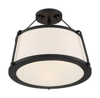 Cutty Three Light Semi Flush Mount in Matte Black (72|606998)