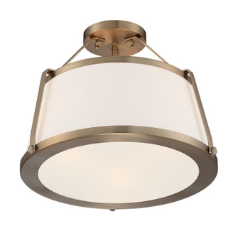 Cutty Three Light Semi Flush Mount in Burnished Brass (72|606997)