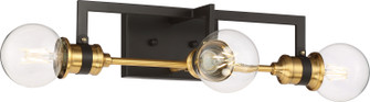 Intention Three Light Vanity in Warm Brass / Black (72|606973)