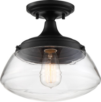 Kew One Light Semi Flush Mount in Aged Bronze / Clear (72|606799)