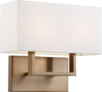Tribeca Two Light Vanity in Burnished Brass / White (72|606717)