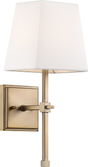 Highline One Light Vanity in Burnished Brass / White (72|606707)