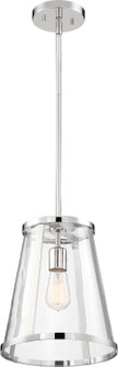 Bruge One Light Pendant in Polished Nickel / Clear Glass (72|606698)
