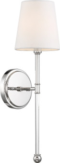 Olmstead One Light Wall Sconce in Polished Nickel / White Fabric (72|606688)