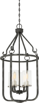 Sherwood Four Light Pendant in Iron Black / Brushed Nickel Accents (72|606127)