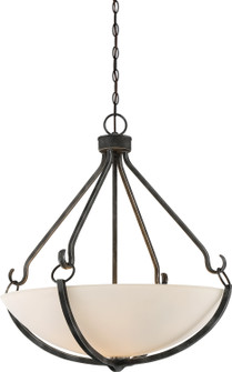Sherwood Four Light Pendant in Iron Black / Brushed Nickel Accents (72|606125)