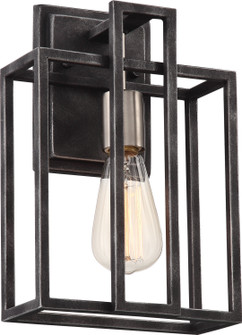 Lake One Light Wall Sconce in Iron Black / Brushed Nickel Accents (72|605856)