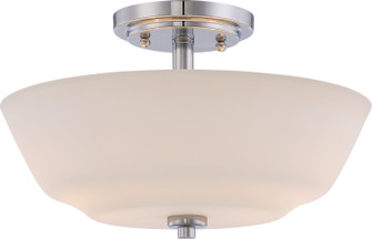 Willow Two Light Semi Flush Mount in Polished Nickel (72|605806)