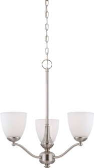 Patton Three Light Chandelier in Brushed Nickel (72|605036)