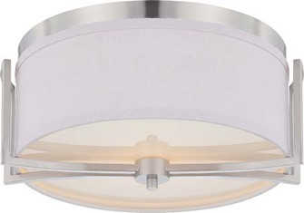 Gemini Two Light Flush Mount in Brushed Nickel (72|604761)