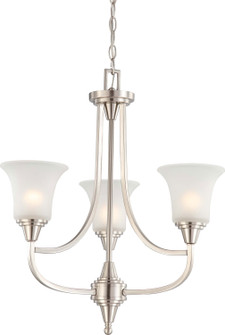 Surrey Three Light Chandelier in Brushed Nickel (72|604145)