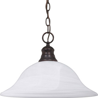 Alabaster Glass Hanging Dome One Light Pendant in Old Bronze (72|60391)