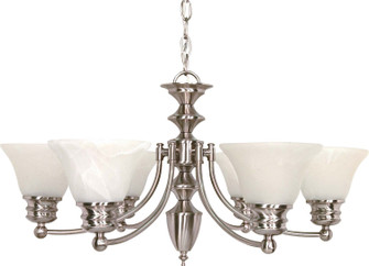 Empire Six Light Chandelier in Brushed Nickel (72|60356)