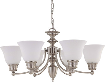 Empire Six Light Chandelier in Brushed Nickel (72|603255)