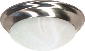 Twist and Lock Brushed Nickel Two Light Flush Mount in Brushed Nickel (72|60284)