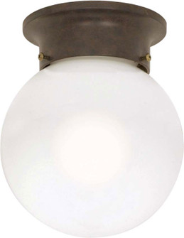 6 White Ball One Light Flush Mount in Old Bronze (72|60247)