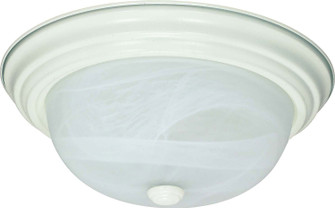 Two Light Flush Mount in Textured White (72|60221)