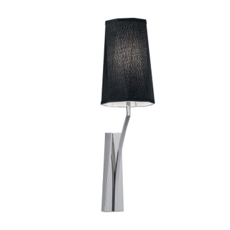 Diamond One Light Wall Sconce in Polished Nickel With Black Shade (185|8291PNBS)