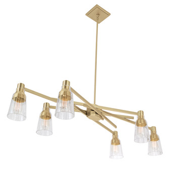 Carnival Six Light Chandelier in Satin Brass (185|8158SBCL)