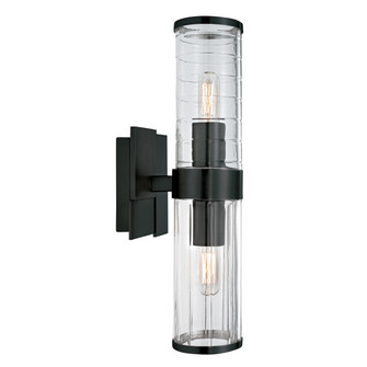 Stripe Two Light Wall Sconce in Matte Black (185|8149MBCL)