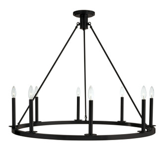 Martin Eight Light Chandelier in Matte Black (185|6526MBNG)