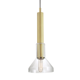 Funnel One Light Pendant in Satin Brass (185|5386SBCL)