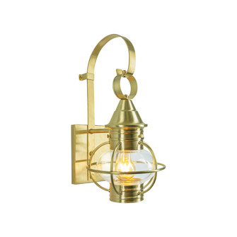 American Onion One Light Outdoor Wall Mount in Satin Brass (185|1713SBCL)