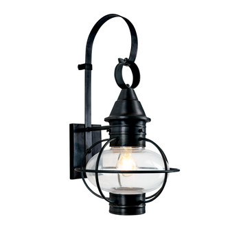 American Onion One Light Outdoor Wall Mount in Black (185|1712BLCL)