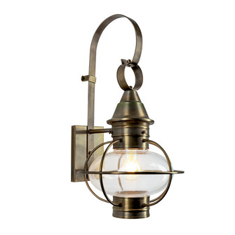 American Onion One Light Outdoor Wall Mount in Antique Brass (185|1712ANCL)