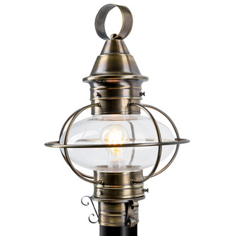 American Onion One Light Post Mount in Antique Brass (185|1710ANCL)