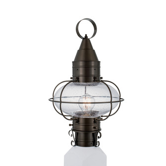 Classic Onion One Light Post Mount in Bronze With Seedy Glass (185|1511BRSE)