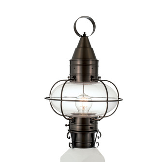 Classic Onion One Light Post Mount in Bronze With Clear Glass (185|1511BRCL)