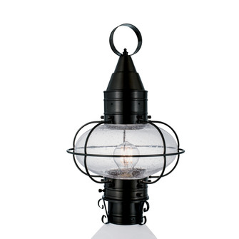 Classic Onion One Light Post Mount in Black With Seedy Glass (185|1511BLSE)
