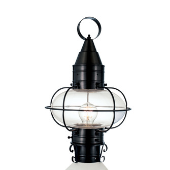 Classic Onion One Light Post Mount in Bronze With Clear Glass (185|1511BLCL)