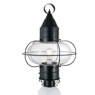 Classic Onion One Light Post Mount in Black With Seedy Glass (185|1510BLSE)