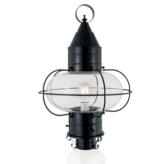 Classic Onion One Light Post Mount in Black With Clear Glass (185|1510BLCL)