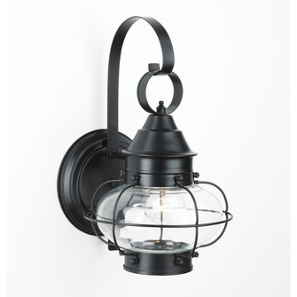 Cottage Onion One Light Wall Mount in Black With Clear Glass (185|1324BLCL)