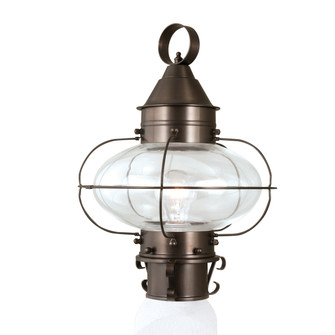 Cottage Onion One Light Post Mount in Bronze With Clear Glass (185|1321BRCL)