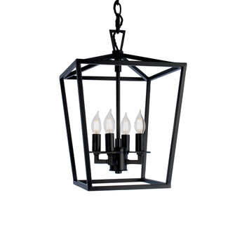 Cage Four Light Pendant in Matte Black (185|1080MBNG)