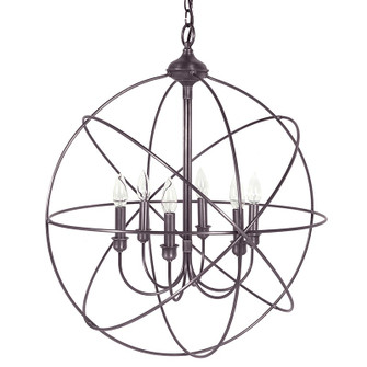 Orb Six Light Hanging Lantern in Dark Brass (196|CH908DBLT6)