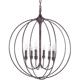 Orb Six Light Hanging Lantern in Dark Brass (196|CH906DBLT6)