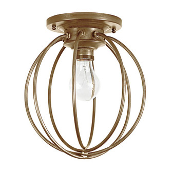 Orb One Light Flush Mount in Antique Brass (196|CH901ABMED)