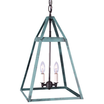 Foyer Two Light Hanging Lantern in Verdi Gris (196|9722VGLT2NG)