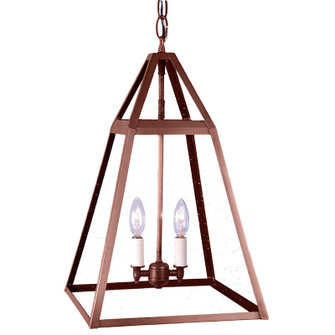 Foyer Two Light Hanging Lantern in Antique Copper (196|9722ACLT2CSG)